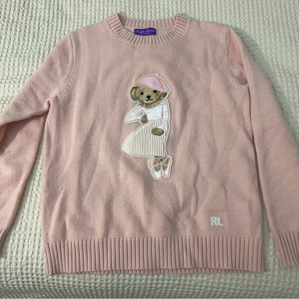 Ralph Lauren Pink Bear Sweater for Women